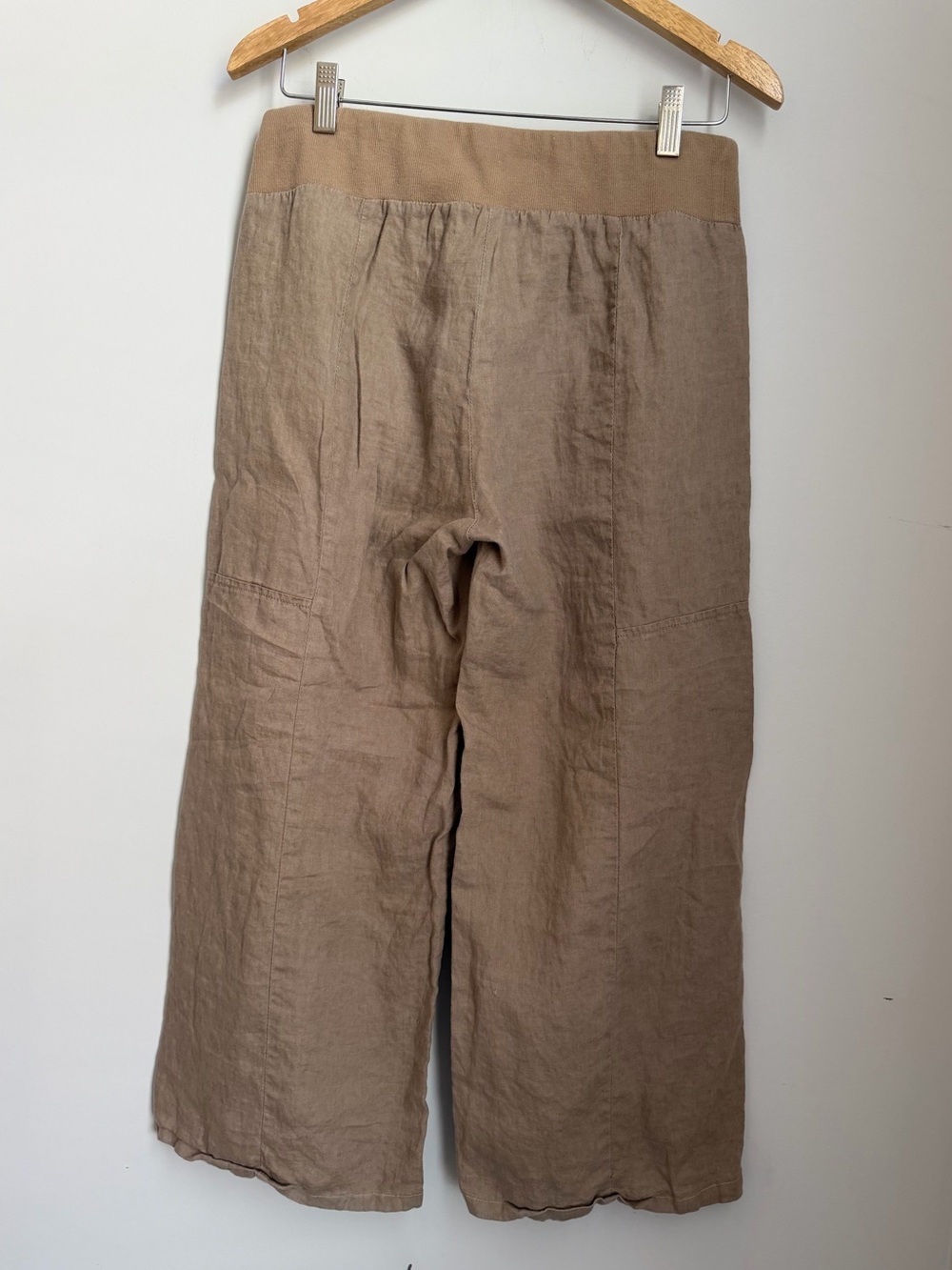 Eileen Fisher Organic Linen Wide Leg Pants Size Small Neutral Tan - Picture 6 of 10